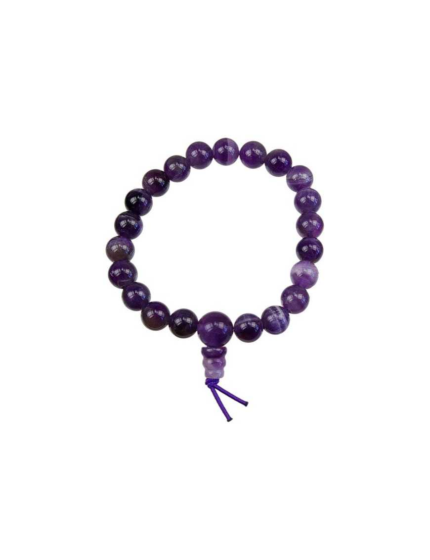 Bracelet mala tibétain Améthyste Bracelet mala tibétain Améthyste