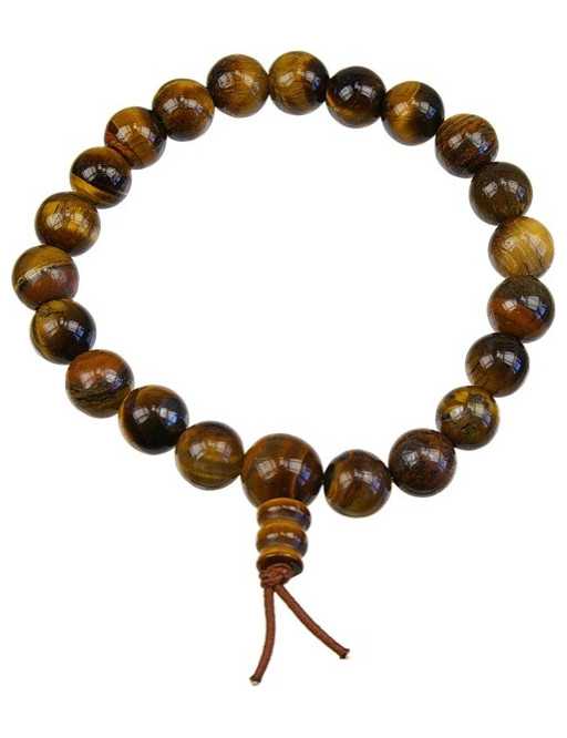 Bracelet mala tibétain Oeil de Tigre Bracelet mala tibétain Oeil de Tigre