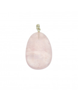 Pendentif quartz rose monté sur argent 925