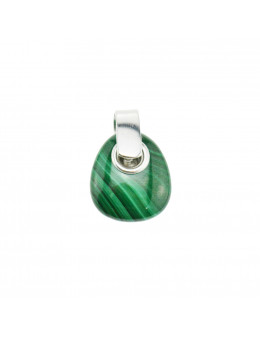Pendentif Malachite montée sur Argent - 2 cm