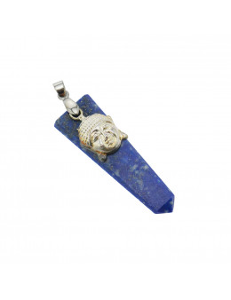 Pendentif pierre et métal - Tête de Buddha