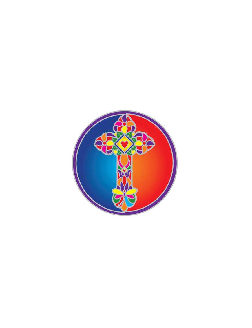 Symbole autocollant pour vitre - Croix Symbole autocollant pour vitre - Croix