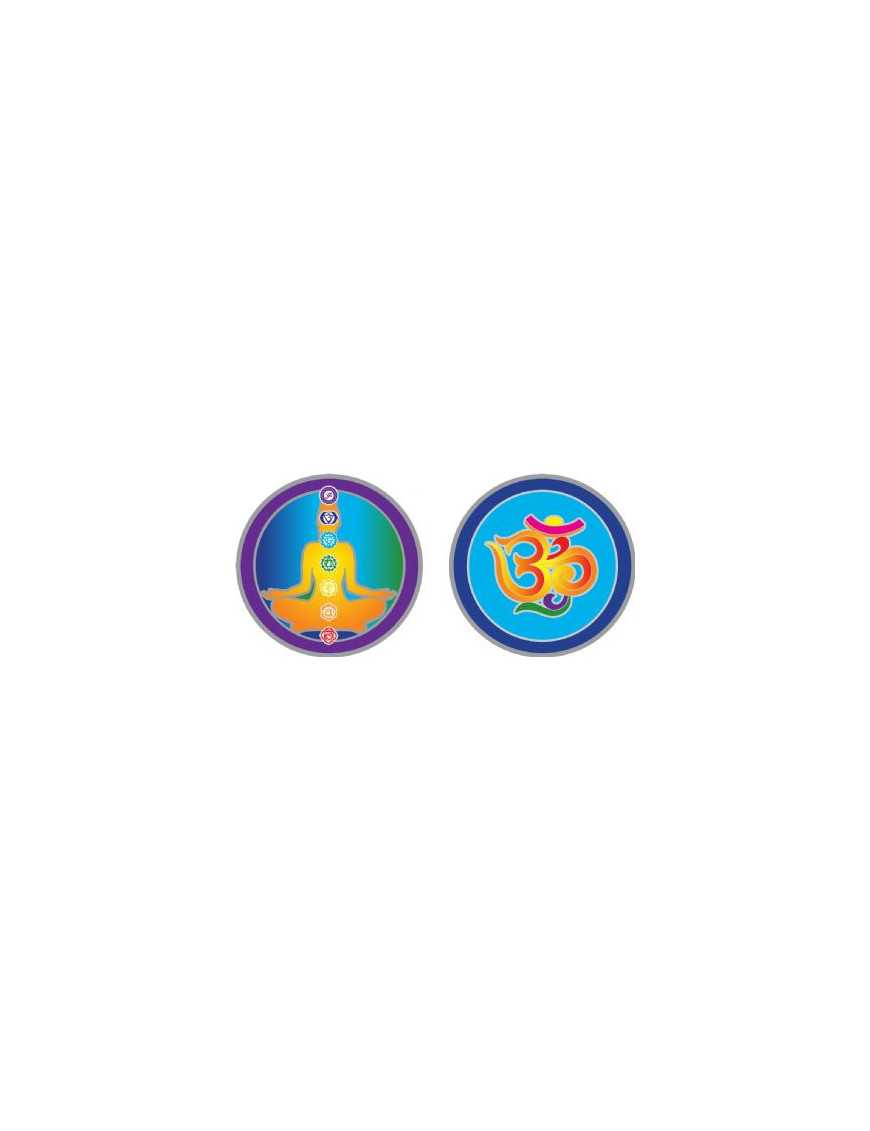Symbole autocollant pour vitre - Chakras et Ohm