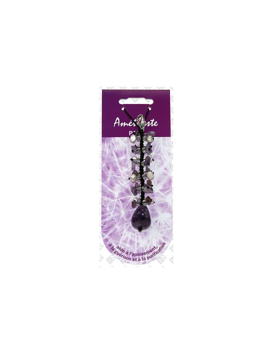 Bijou coeur pierre de vertu Améthyste Bijou coeur pierre de vertu Améthyste