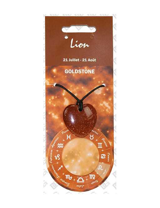 Pendentif coeur Zodiac Pierre de Soleil Pendentif coeur Zodiac Pierre de Soleil