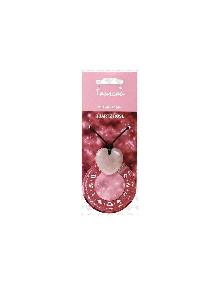 Pendentif coeur Zodiac Quartz Rose Pendentif coeur Zodiac Quartz Rose