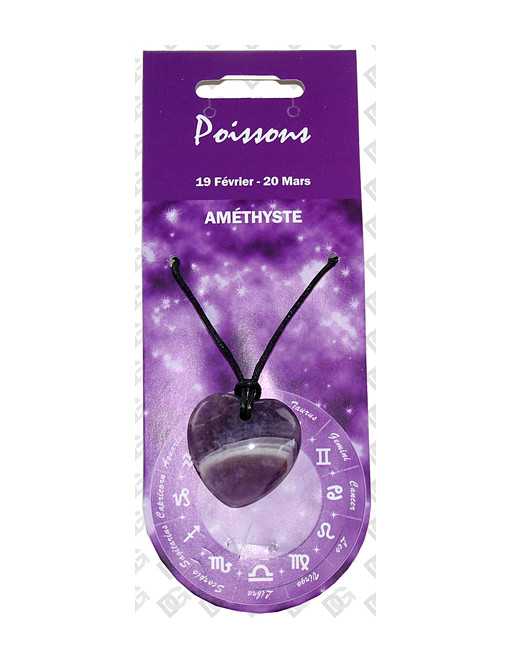 Pendentif coeur Zodiac Améthyste Pendentif coeur Zodiac Améthyste