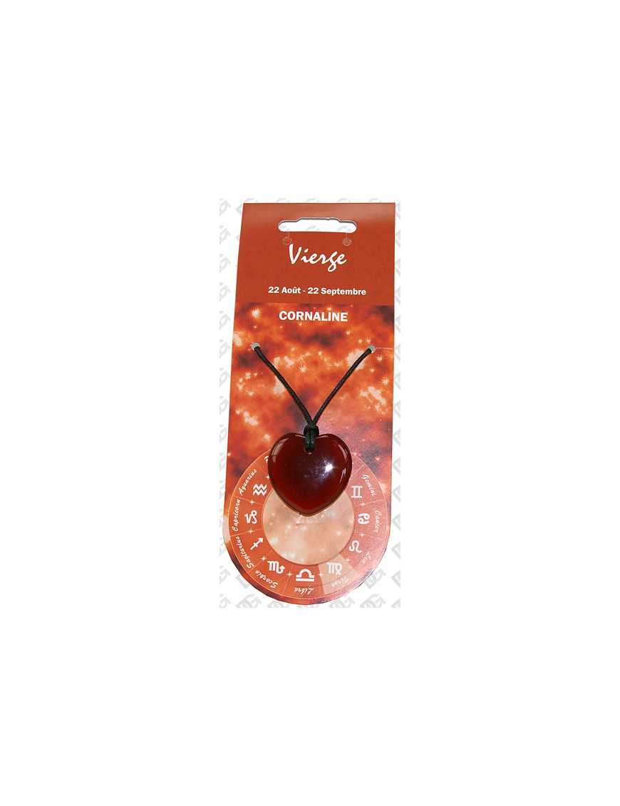 Pendentif coeur Zodiac Cornaline Pendentif coeur Zodiac Cornaline