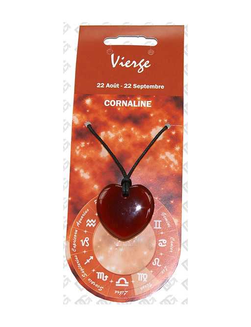 Pendentif coeur Zodiac Cornaline Pendentif coeur Zodiac Cornaline