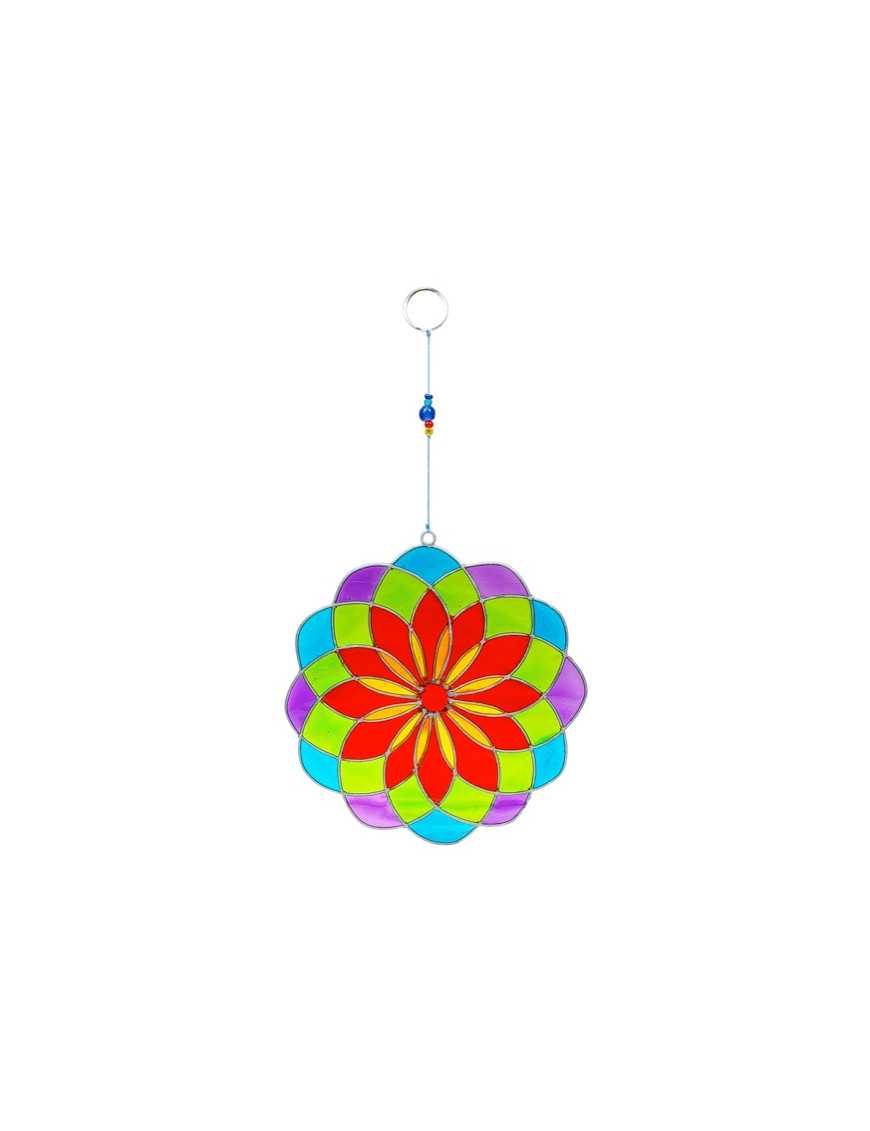 Attrape Soleil - Mandala Rouge/Vert/Violet Attrape Soleil - Mandala Rouge/Vert/Violet