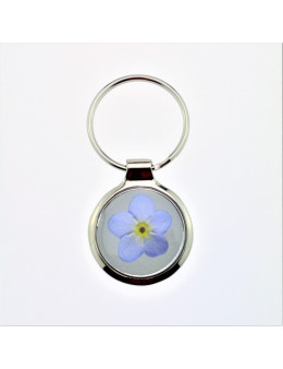 Porte-clefs en métal argenté