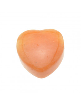 Pendentif Coeur Calcite orange