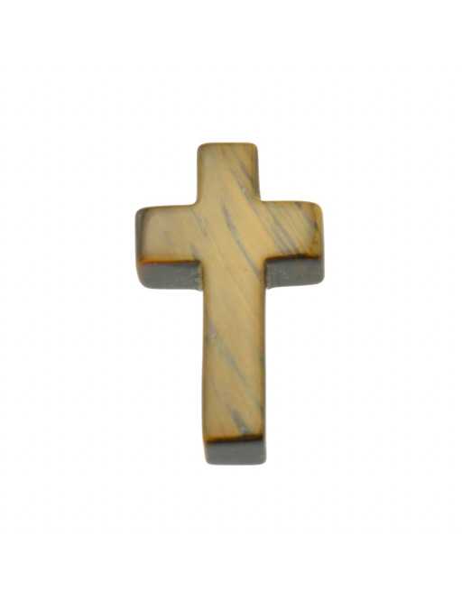 Pendentif croix en Oeil de Tigre