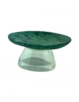 Coupelle polie en malachite