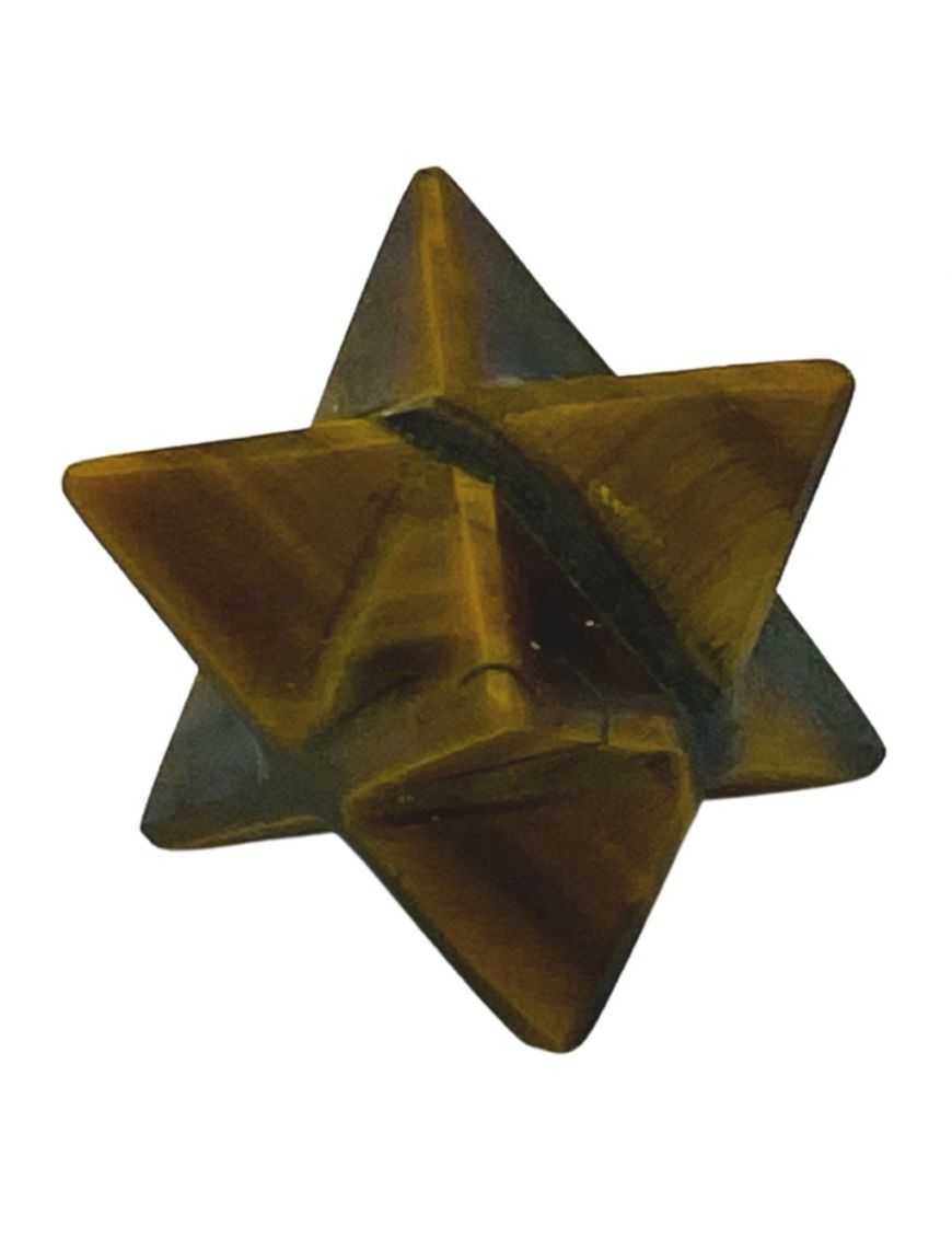 Etoile Merkaba Oeil de tigre - 1.5 cm