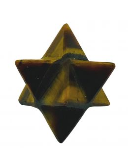 Etoile Merkaba Oeil de tigre - 1.5 cm