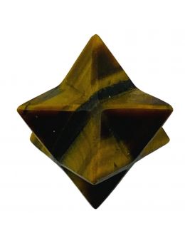Etoile Merkaba Oeil de tigre - 1.5 cm