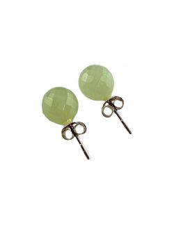 Boucles d'oreilles argenté - Jade