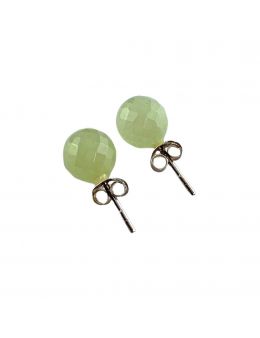 Boucles d'oreilles argenté - Jade