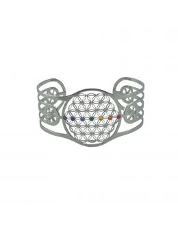 Bracelet en Acier inoxydable - 7 chakras horizontal