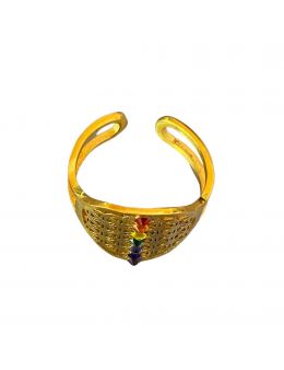 Bague plaquée Or - 7 chakras Bague plaquée Or - 7 chakras