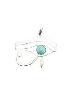 Pendentif Oeil d'Horus argent 925 et pierres