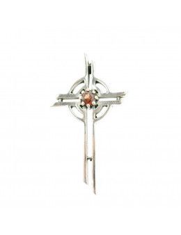 Pendentif croix argent 925 et pierres serties