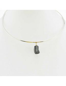 Pendentif pierre roulée - Onyx Noir
