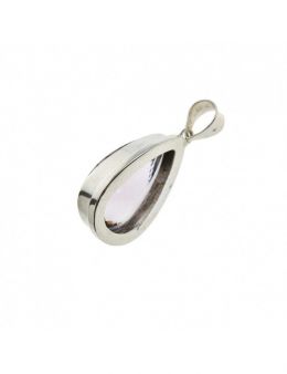 Pendentif argent goutte améthyste facettée