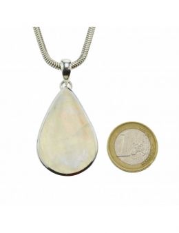 Pendentif goutte en argent 925 et Pierre de Lune