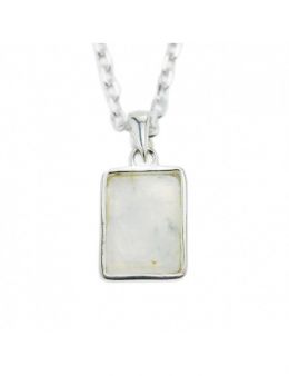 Pendentif rectangulaire en Argent 925 et Pierre de Lune