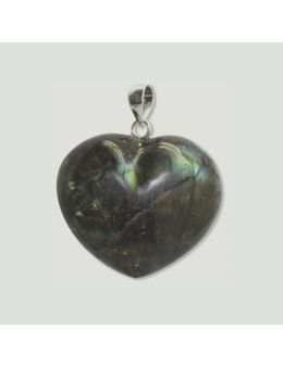 Pendentif coeur en argent - Labradorite - 15 g