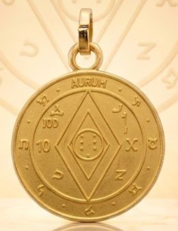 Pentacle de la richesse - Talisman - Doré - 3cm