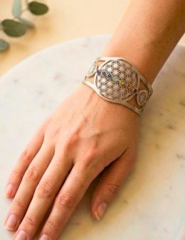 Bracelet en Acier inoxydable - 7 chakras horizontal