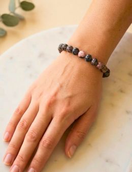 Bracelet perles 8mm - Rhodonite