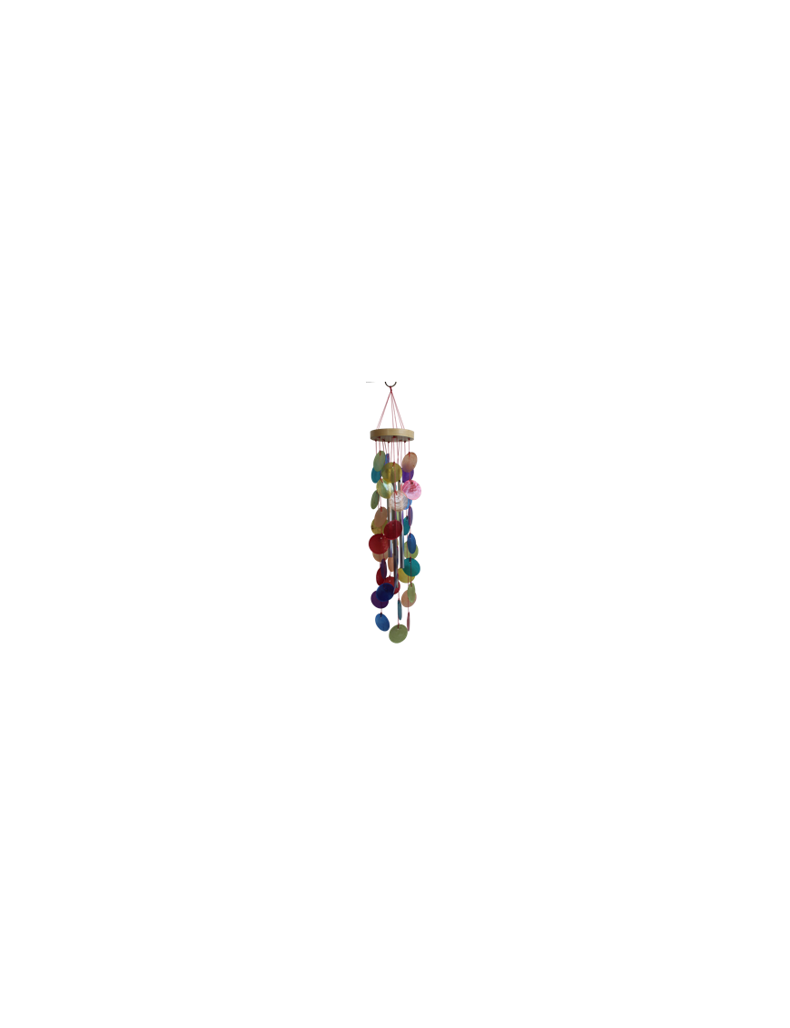 Mobile coquillages arc en ciel et carillon 3 tubes Mobile coquillages arc en ciel et carillon 3 tubes