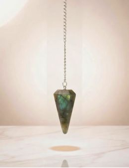 Pendule labradorite pointe - intuition & transformation