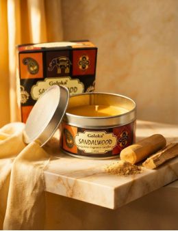 Bougie parfumée Goloka Bois de Santal 70 g | Concentration & Recueillement