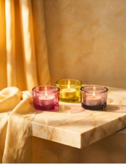 Photophore verre couleur