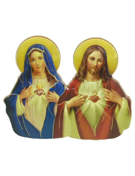 Magnet bois 2D Sacré Soeur de Marie et Jésus Magnet bois 2D Sacré Soeur de Marie et Jésus