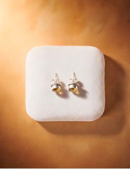 Boucles d'oreilles pierres taillés et argent 925
