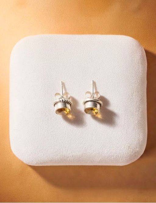 Boucles d'oreilles pierres taillés et argent 925