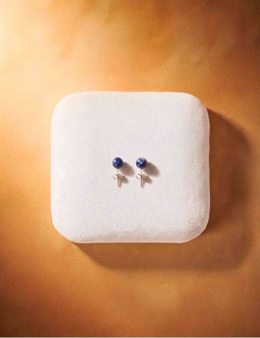 Boucles d'oreilles perle 6mm - Sodalite
