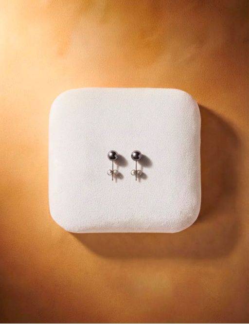 Boucles d'oreilles perle 6mm - Hématite