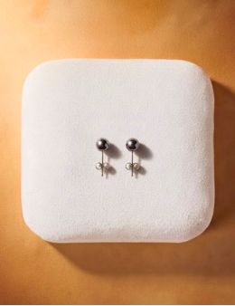 Boucles d'oreilles perle 6mm - Hématite