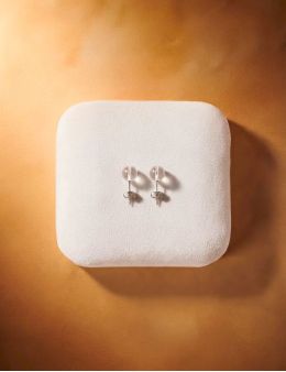 Boucles d'oreilles perle 6mm - Cristal de roche