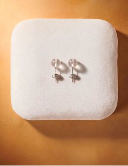 Boucles d'oreilles perle 6mm - Cristal de roche