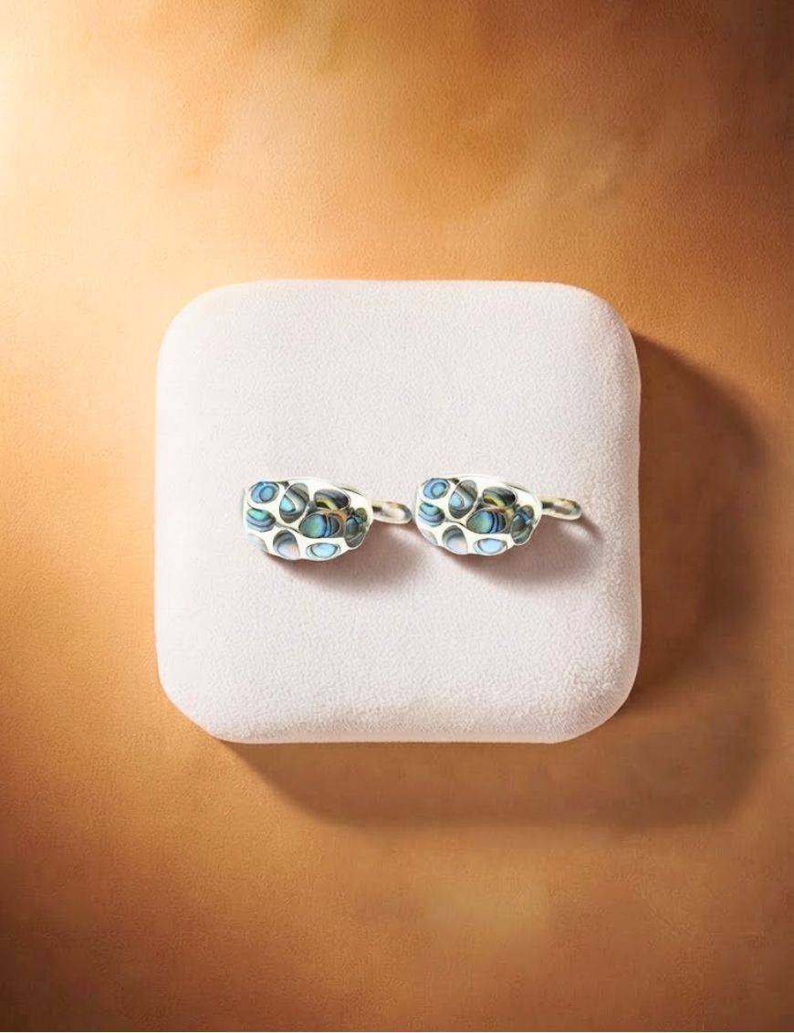 Boucles d'oreilles argent 925 et nacre