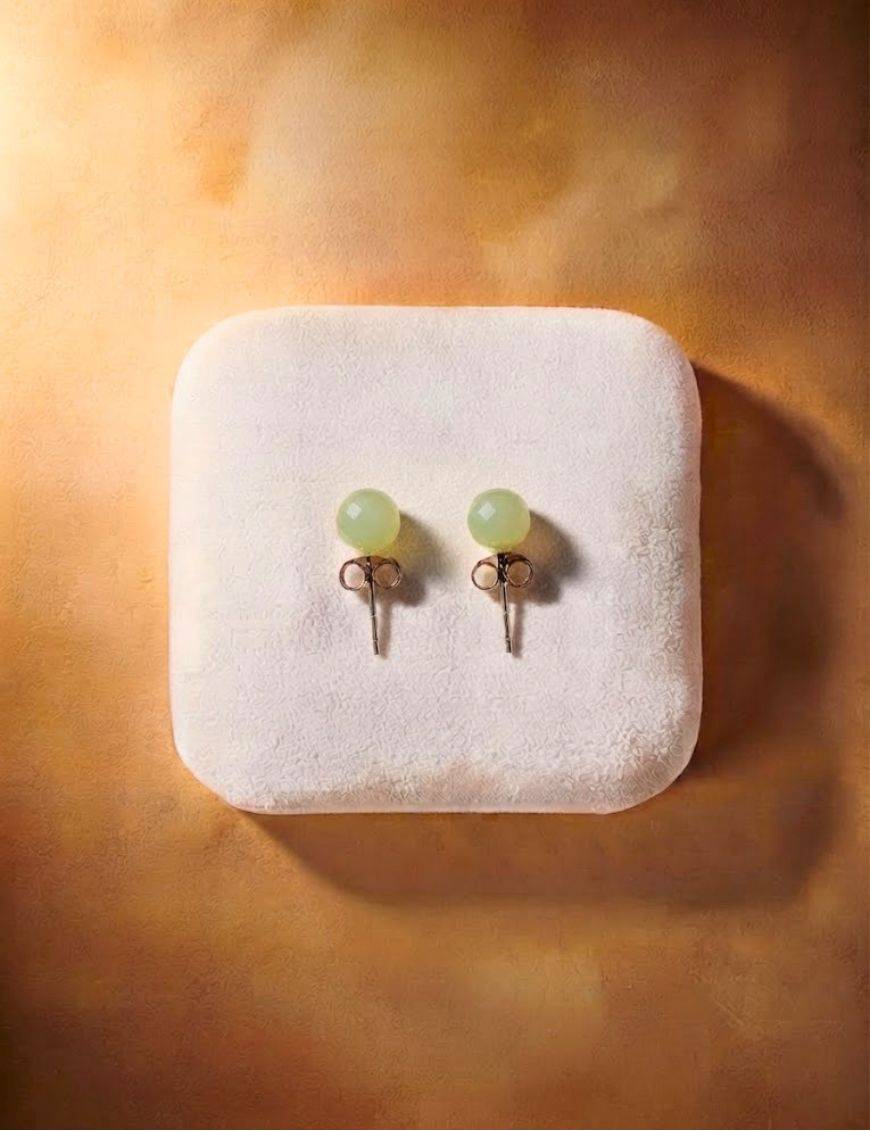 Boucles d'oreilles argent - Jade