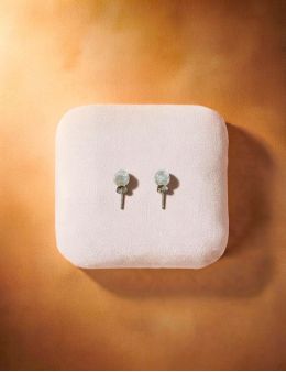 Boucles d'oreilles argent - Cristal de roche craquelé